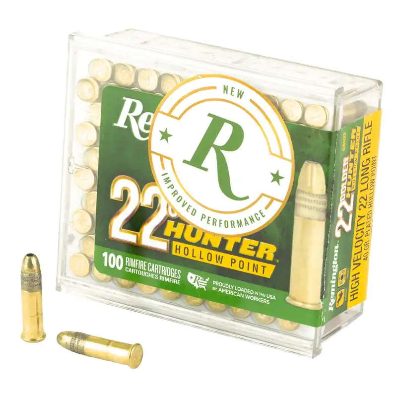 Remington Golden Bullet Hunter .22LR 40 Grain Plated Hollow Point 100 Rounds/5000 Rounds