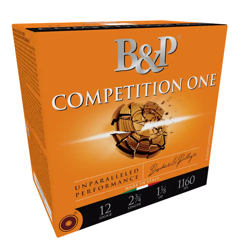 B&P Ammunition 12 Gauge Competition One 1oz 9 Shot 25 Rounds Per Box