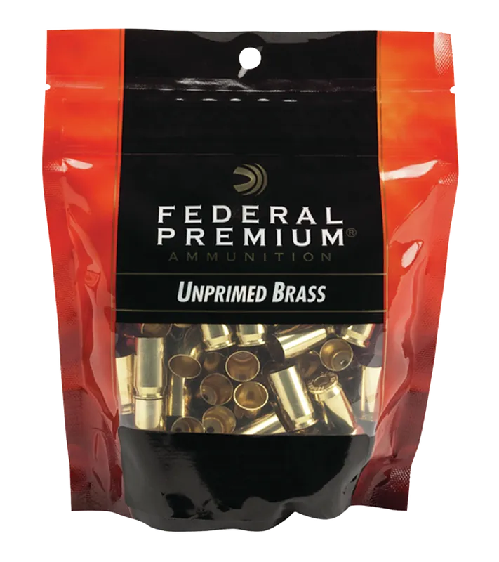 Federal Gold Medal Premium 9mm Luger Handgun Brass - 100 Count Bag