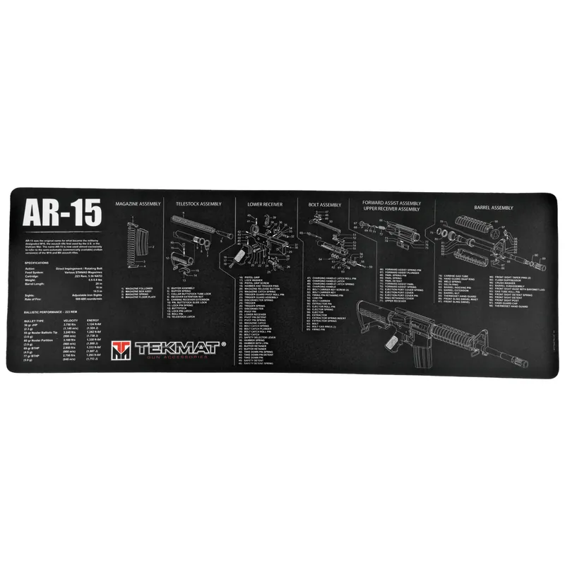 TEKMAT AR15 Rifle Cleaning Mat - Black