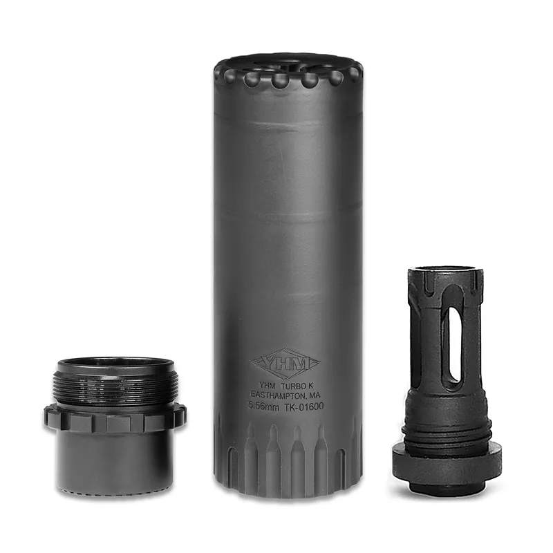 YHM Turbo T3 5.56 Suppressor with Quick Detach Flash Hider - Black