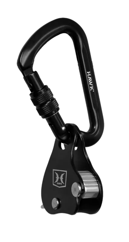 Hawk HWK-ASCDR Ascender Combo - Black 7075 Aluminum Climbing Gear