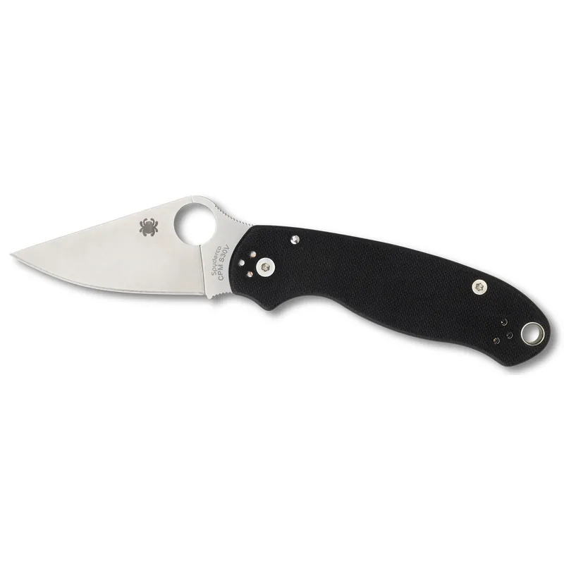 Spyderco Para 3 G10 Black Plain Edge Knife