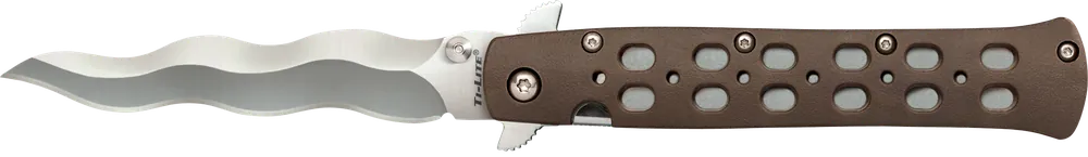 Cold Steel Ti-Lite 4" Kris Blade Folding Knife with Dark Earth Handle