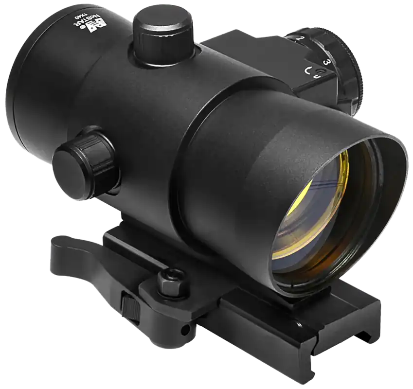 NcStar DLB140R 40mm Red Dot Sight with Red Laser - Black Anodized, 1x3 MOA