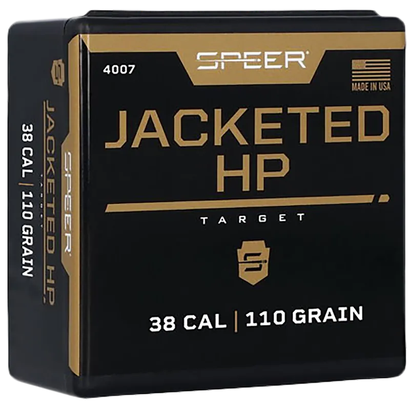 Speer 4007 .38 Cal 110gr JHP Ammo - 100 Rounds/Box, 5 Boxes/Case