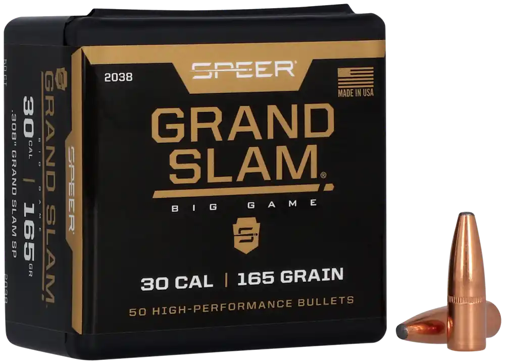 Speer 2038 Grand Slam .30 Cal 165gr Soft Point - 50 Rounds/5 Cases