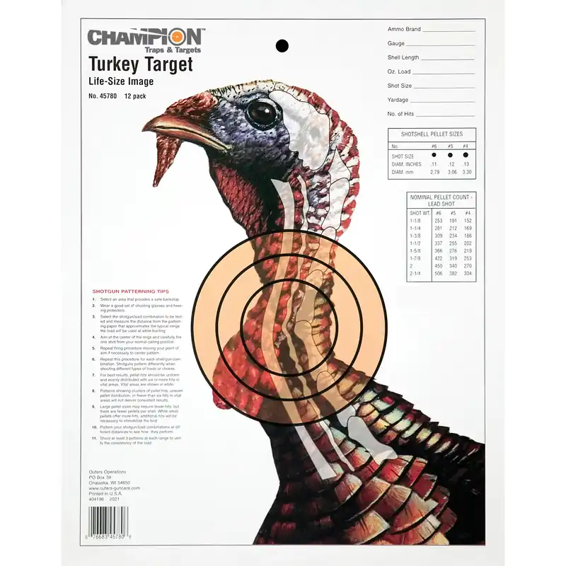 Champion Turkey Target Lifesize 12-Pack