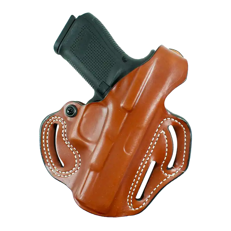 DeSantis Gunhide Tan Leather OWB Belt Slide Holster for Sig P365-XMACRO, Right Handed