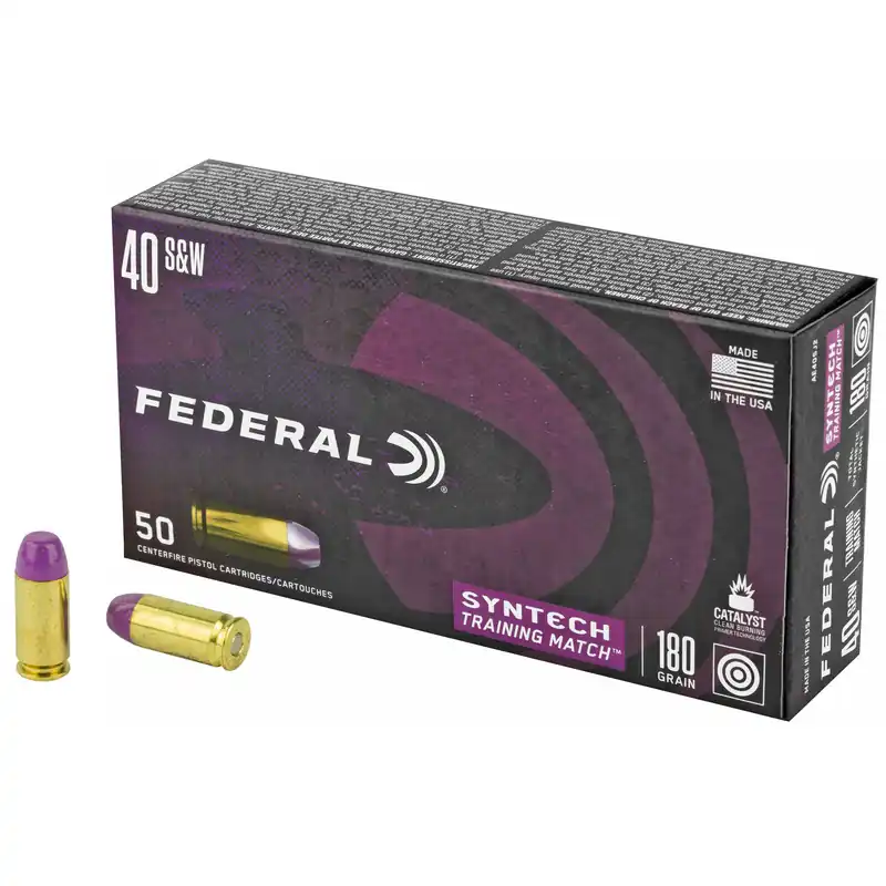 Federal Syntech .40 S&W 180 Grain TSJ Ammunition - 50 Rounds/500 Rounds