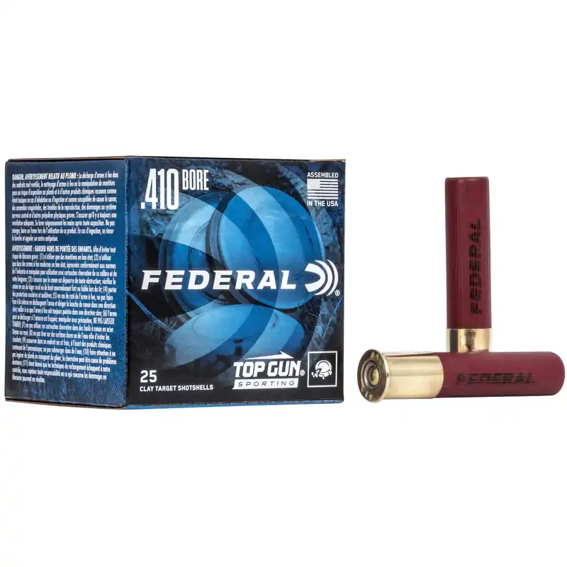 Federal Top Gun 410 Gauge 2.5" #8 Shot 25 Rounds per Box, 250 Rounds per Case