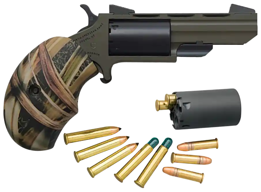 NAATGHC Huntsman Conversion: 22 LR/22 Mag, 5rd, 2" Barrel, OD Green/Camo
