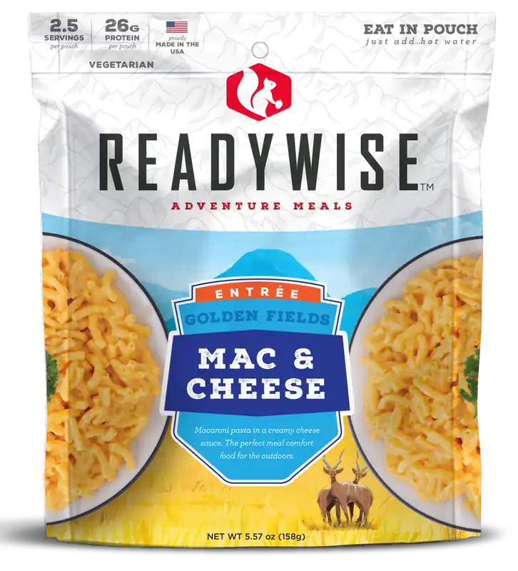 ReadyWise Outdoor Mac and Cheese Kit: 2.5 Servings, 6-Pack