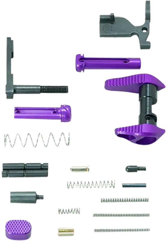 Timber Creek AR-15 Lower Parts Kit - Purple Anodized Aluminum