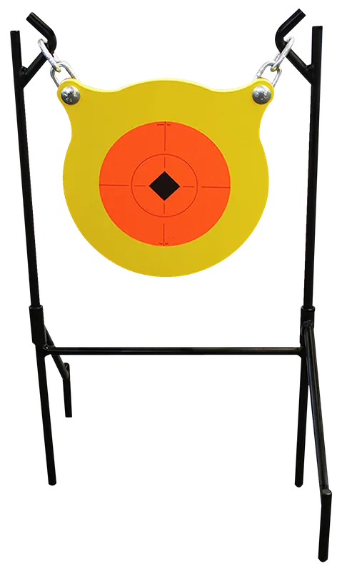 Birchwood Casey Boomslang AR500 Steel Gong Target with Stand - Orange/Yellow
