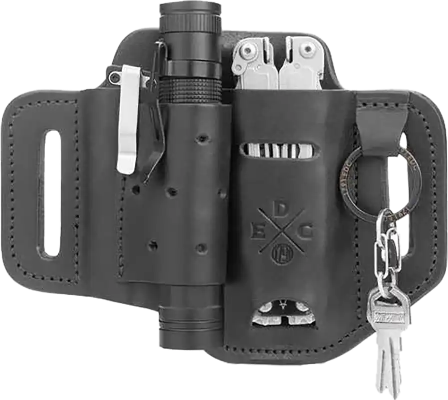 1791 Gunleather EDC Standard Easy Slide OWB Black Leather Belt Slide Ambidextrous Holster