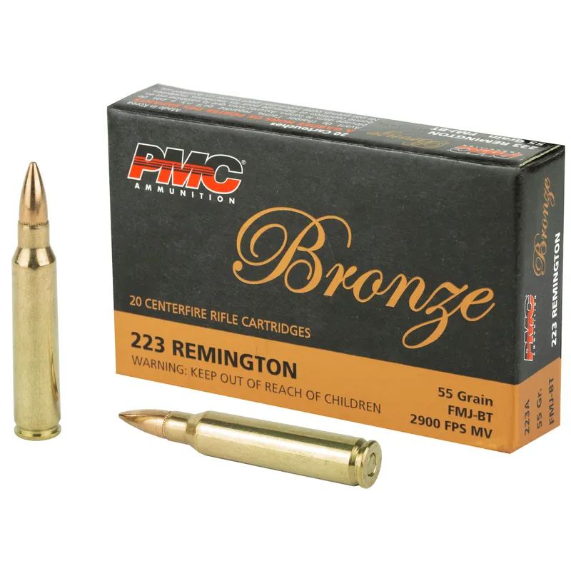 PMC Bronze .223 Remington 55 Grain FMJ Ammunition - 20 Rounds/1000 Rounds