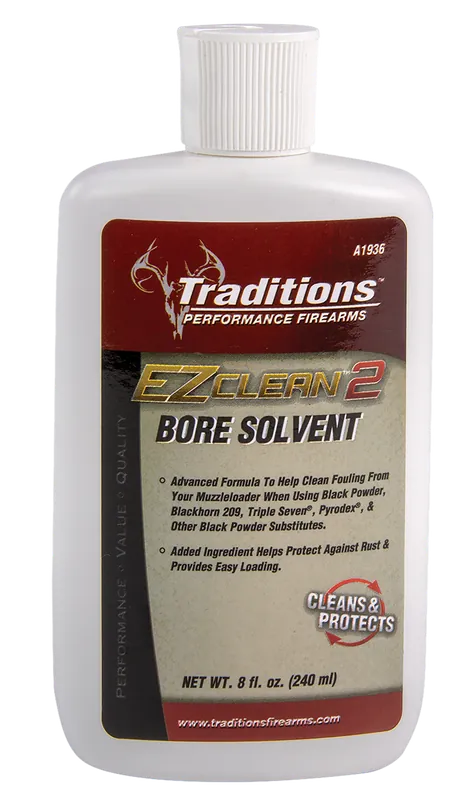 Traditions A1936 EZ Clean 2 Bore Solvent - 8 oz Anti-Fouling Rust Solution