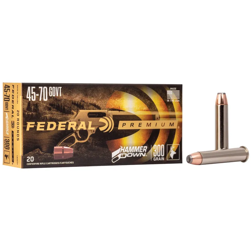 Federal Hammer Down .45-70 Government 300 Grain Soft Point, 20 Rounds/200 Rounds