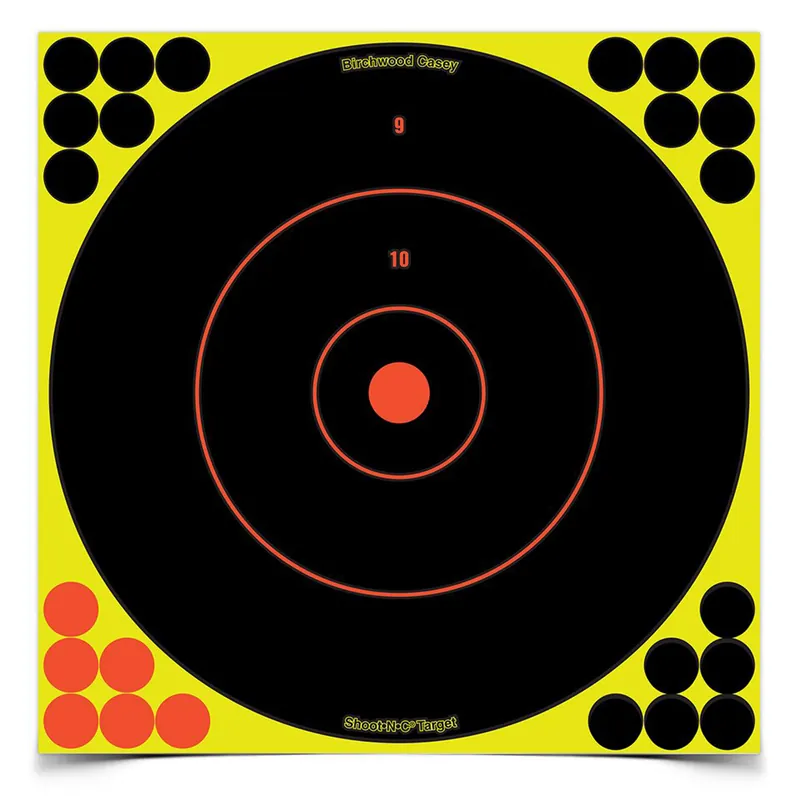 B/C Shoot-N-C Round Bullseye Target 12"x12"