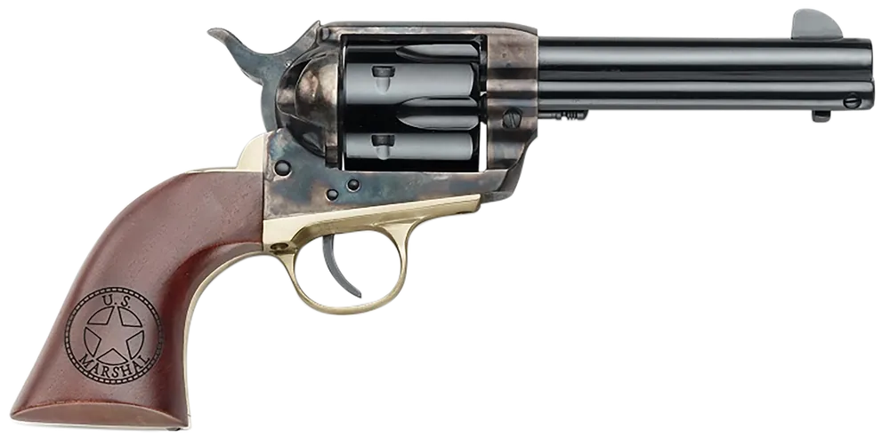 Pietta 1873 Great Western II U.S. Marshal .357 Mag, 4.75" Blued Barrel, Case Hardened, Walnut Grip
