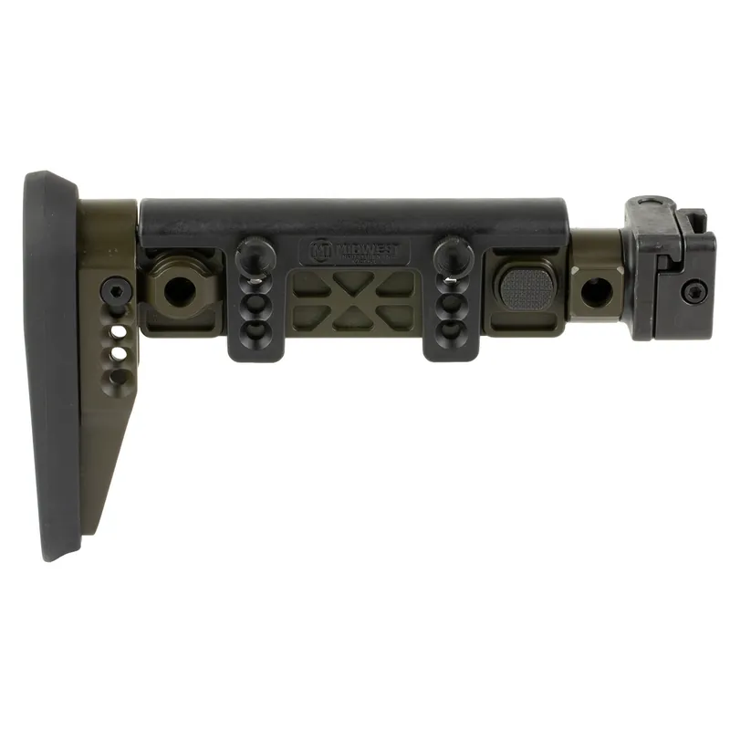 Midwest AK Alpha Folding Stock in Olive Drab Green