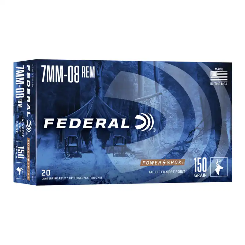 Federal Power-Shok 7mm-08 150 Grain Soft Point Ammunition - 20 Rounds/200 Rounds