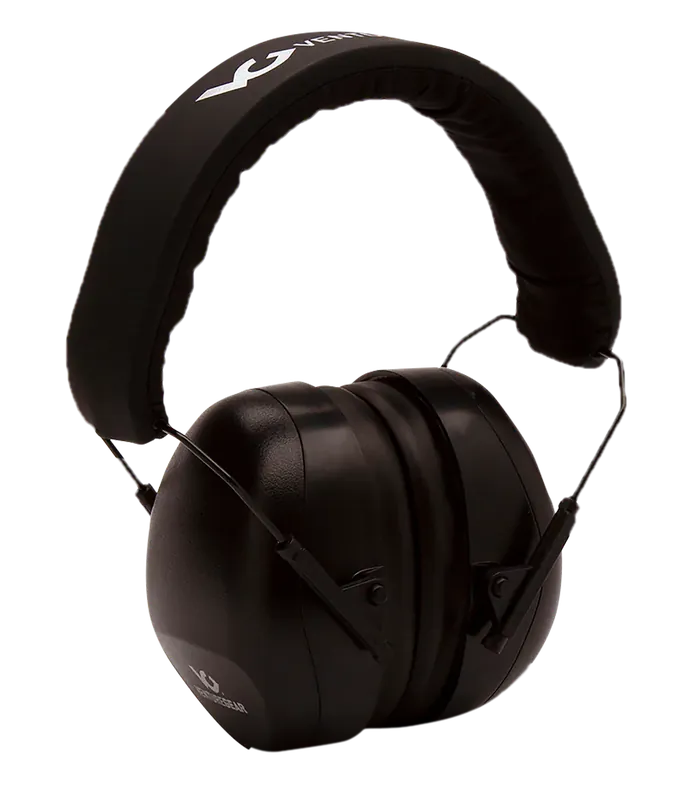 Pyramex Venture Gear V80 Ear Muffs, 26-32 dB Noise Reduction, Over-the-Head, Black, Adult Size, 1 Pair