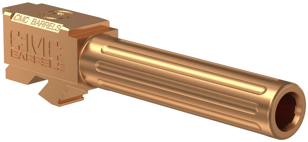 CMC Triggers 75524 Match Precision Barrel for Glock 19 Gen3-4 9mm Luger 4.01" Bronze Satin DLC Stainless Steel Fluted