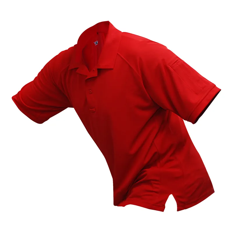 VERTX Coldblack Short Sleeve Polo - Red, Large