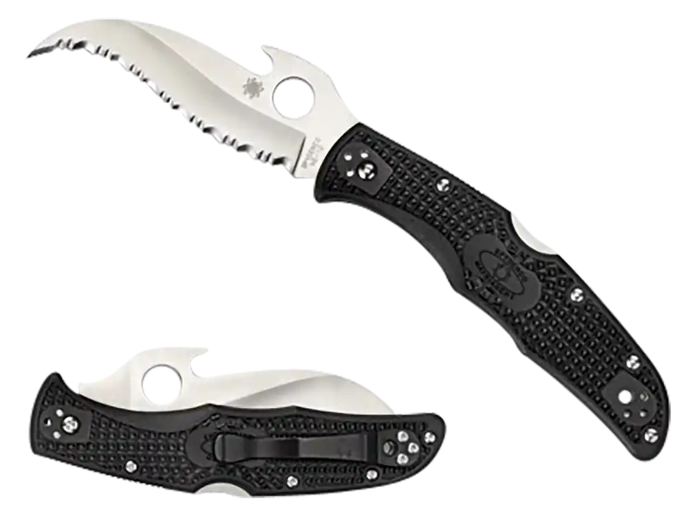 Spyderco Matriarch 2 Folding Knife with Serrated VG-10 Blade and Textured FRN Handle