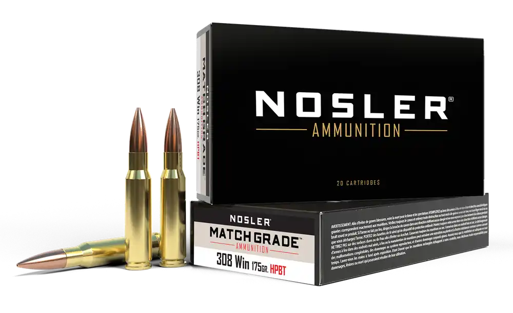 Nosler Match Grade .308 Win 175gr HPBT Ammo - 20 Rounds