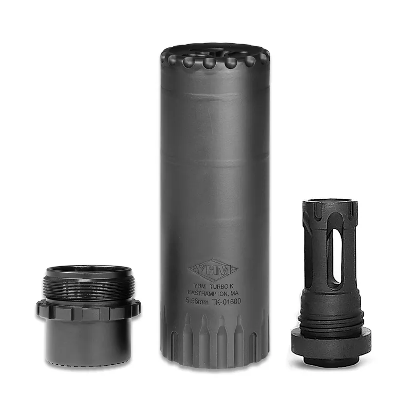 YHM Turbo KRB 556 Suppressor with Flash Hider Black