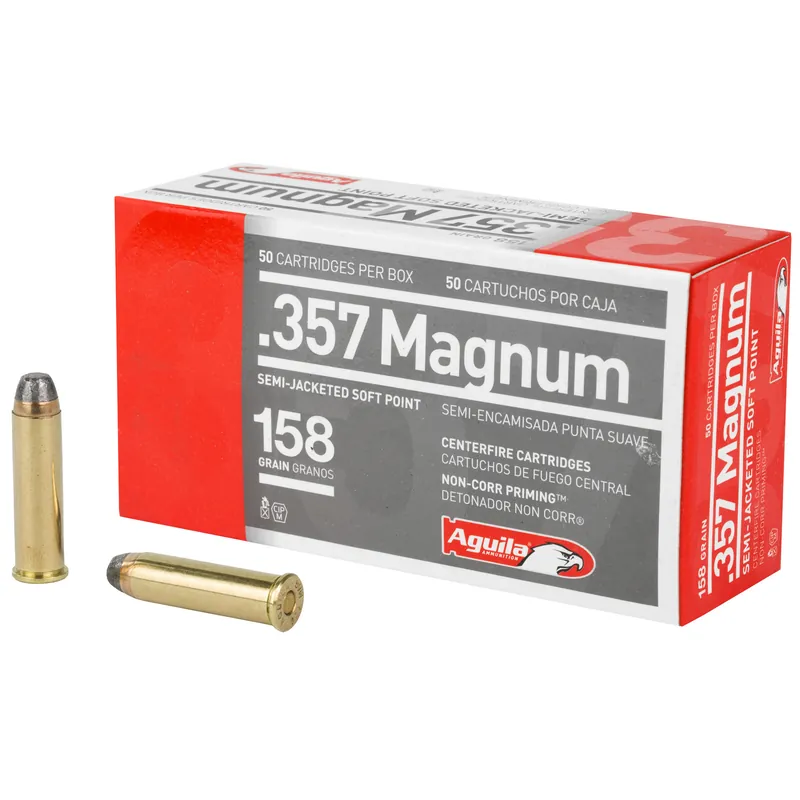 AGUILA 357 Magnum 158 Grain Semi-Jacketed Soft Point Ammunition - 50 Rounds
