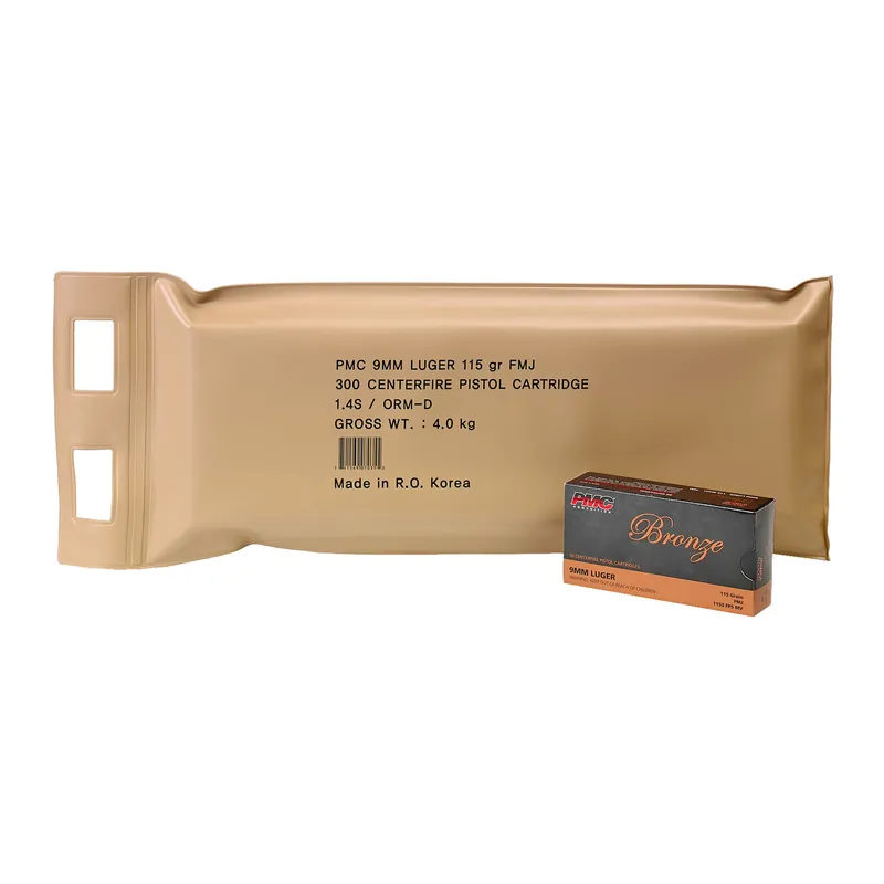 PMC Bronze 9mm 115gr FMJ - 6 Box Bulk Pack