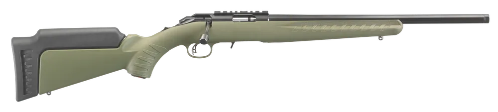 Ruger 8336 American Rimfire 17 HMR with OD Green Adjustable Stock and Threaded Barrel