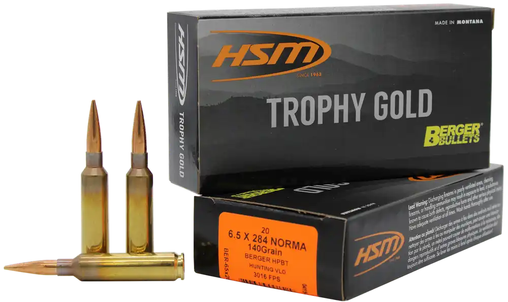 HSM 6.5x284 Norma 140gr Berger VLD Match Ammo - 20 Rounds