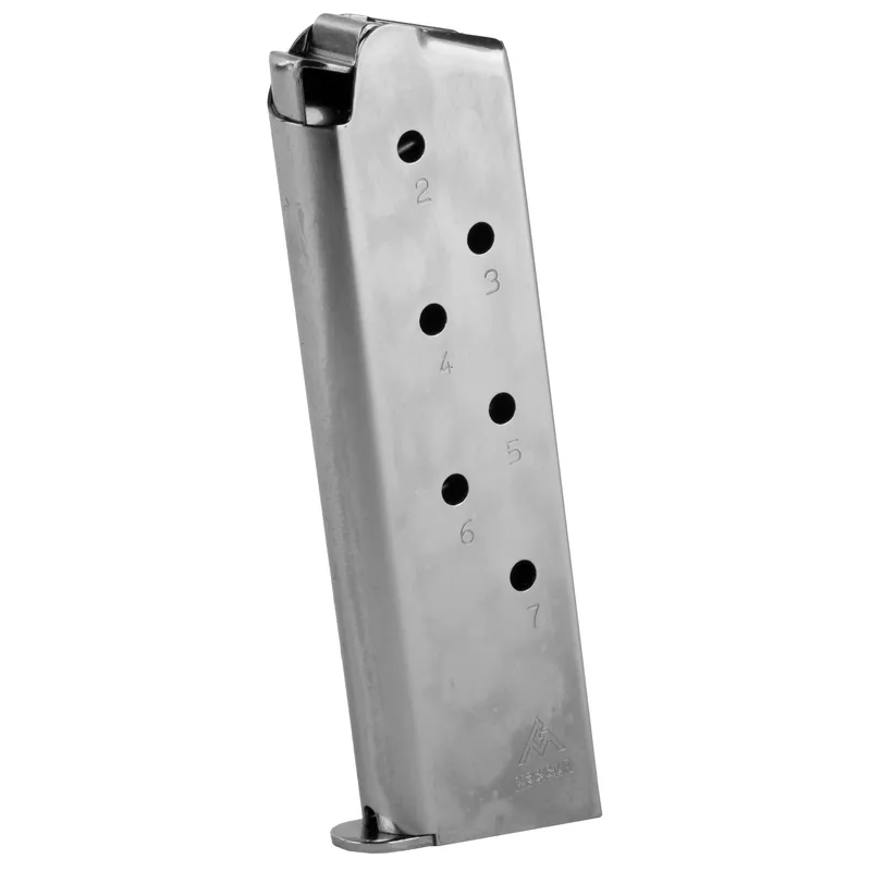 MEC-GAR Magazine for Colt .45, 7-Round, Nickel Finish