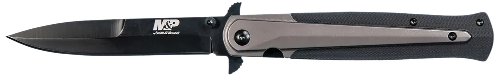 Smith & Wesson M&P Tactical Stiletto Folding Knife with 4" Spear Point Blade and Pocket Clip