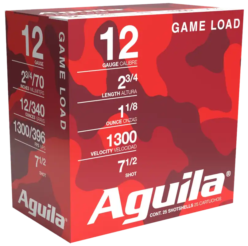 Aguila 12 Gauge Competition & Target Ammo - 1oz 7.5 Shot, 25 Rounds per Box