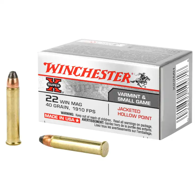 WIN SPRX 22WMR 40GR JHP Ammunition - 50 Rounds per Box, 2000 Rounds per Case