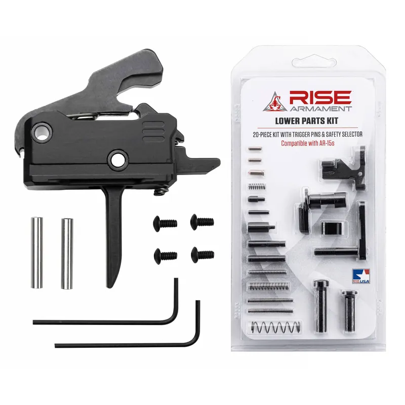 RISE RAVE Flat Trigger with Lower Parts Kit