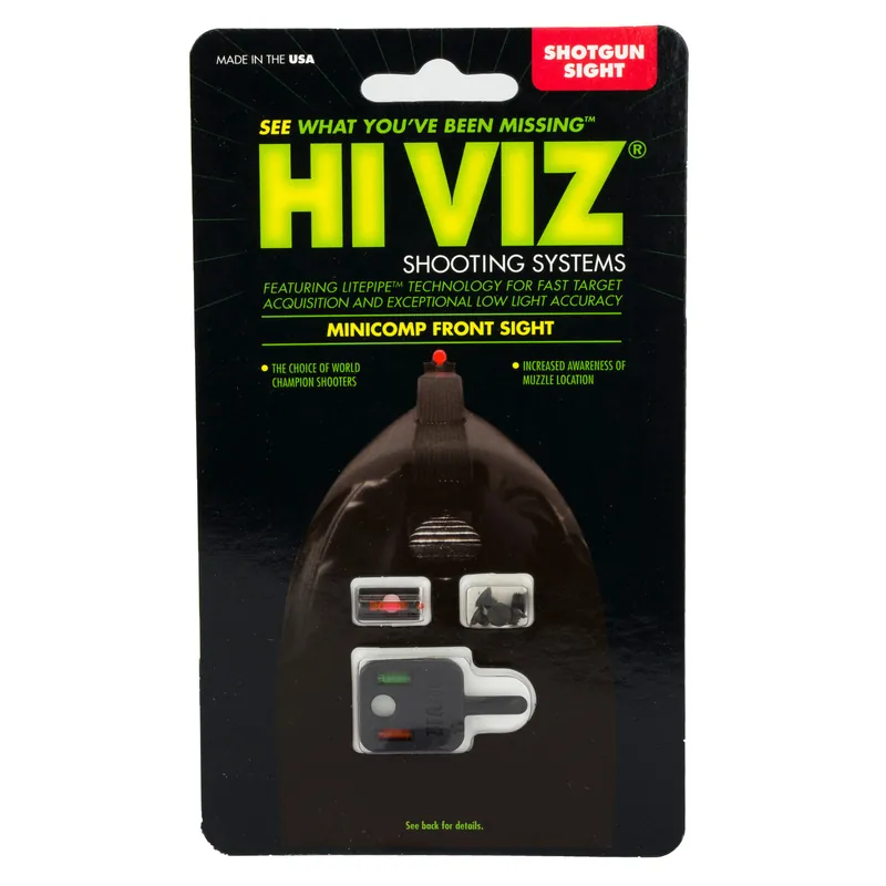 HIVIZ Mini Comp Shotgun Sight - Red/Green/Orange Options
