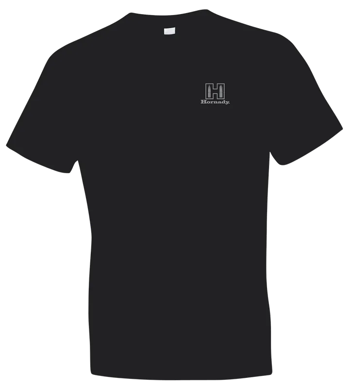 Hornady Gear 30122 Black Cotton Semi-Fitted T-Shirt, Medium
