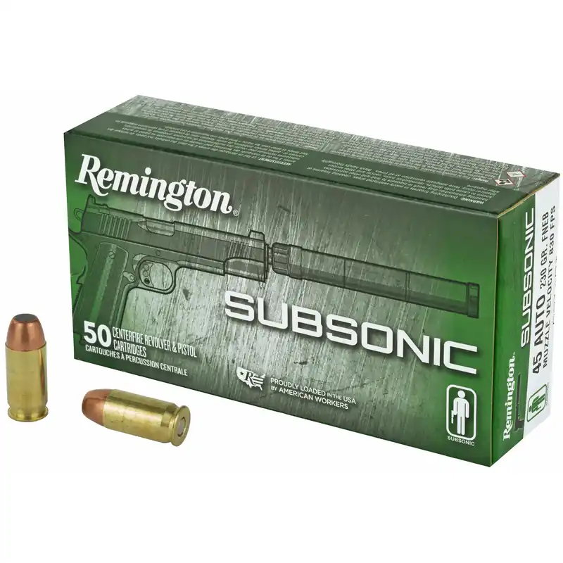 REM Subsonic .45 ACP 230gr Ammunition - 50 Rounds/500 Rounds