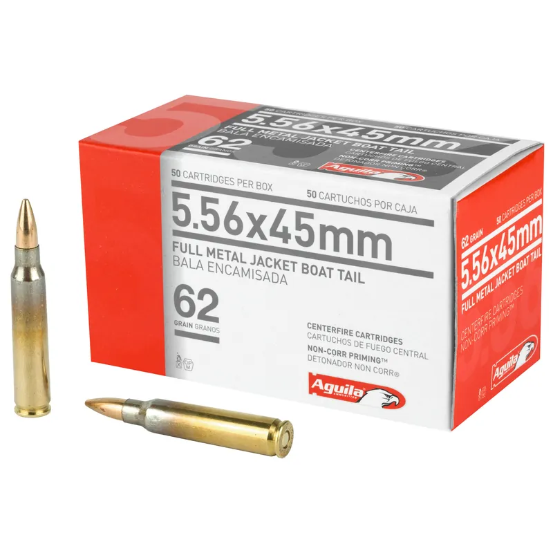 AGUILA 556 NATO 62GR FMJBT Ammunition 50 Rounds/1000 Rounds