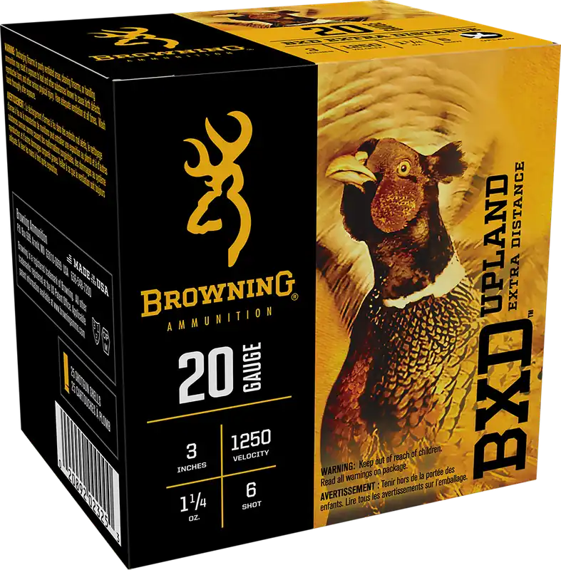 Browning BXD Upland 20 Gauge 3" 1 1/4oz #6 Shot Ammo - 25 Rounds Per Box