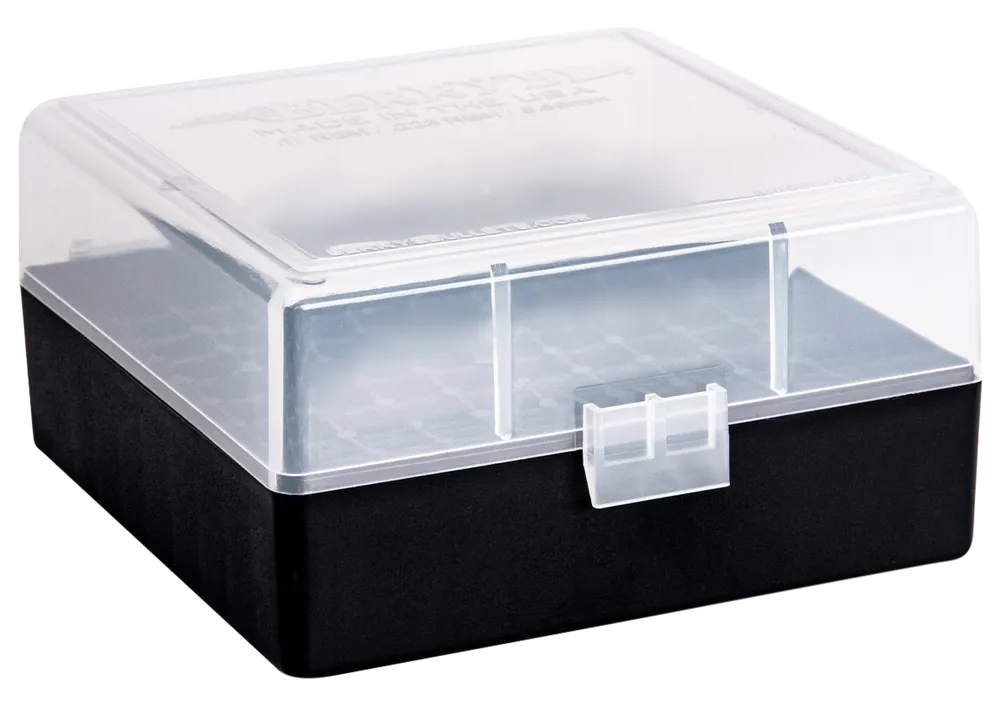 Berry's 03856 100-Round Ammo Box for .223 Rem/5.56 NATO - Clear/Black Polypropylene