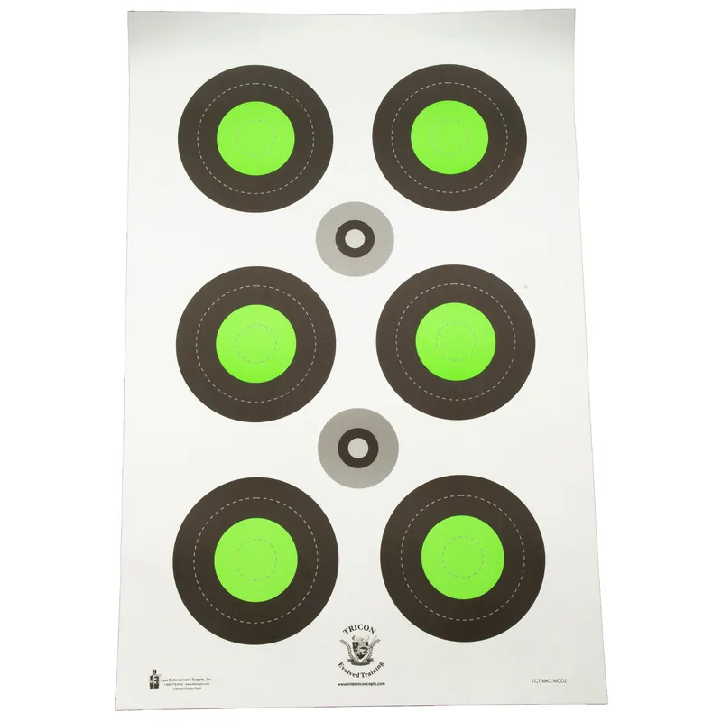 Action Target Trident Bullseye Green 100 Pack