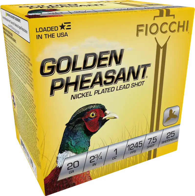 Fiocchi Golden Pheasant Extrema 20 Gauge 7.5 Shot Ammunition 25/Box